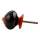 Black Round Orange Fitting Ceramic Knob